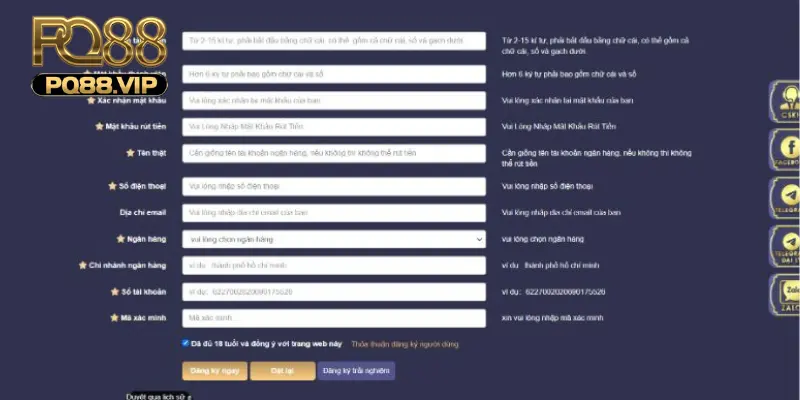 Hướng dẫn đăng ký pq88 trong 2 phút an toàn và hiệu quả 